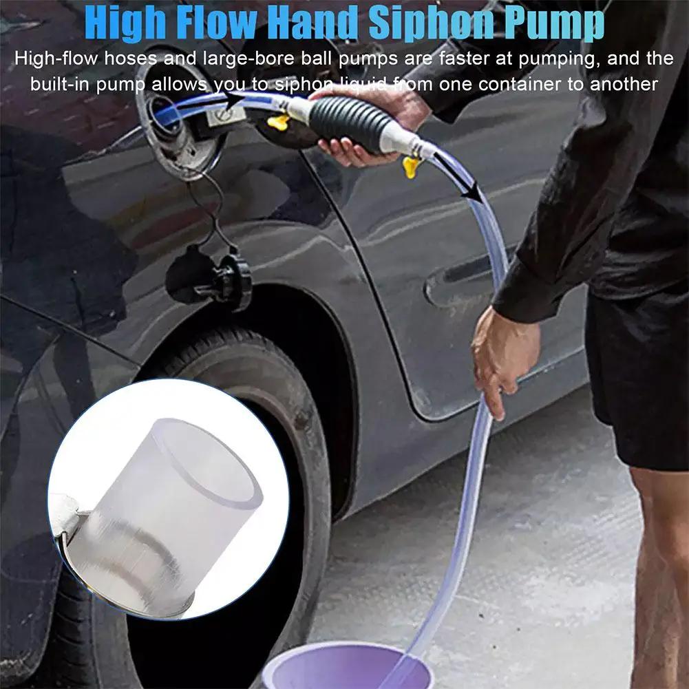 1.5/2/3 Meter Handy Manual Gas Oil Pump Durable for Car Liquid Gasoline Tuning Fuel Transfer Tank Injector Suction Pipe Tool