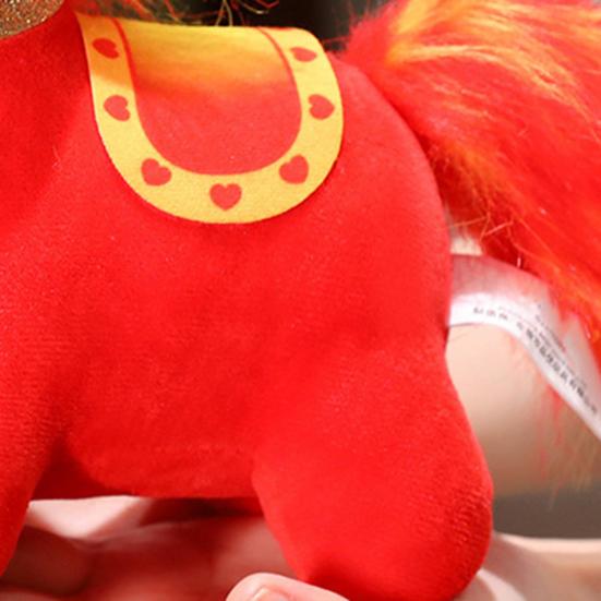 Horse Doll Year of The Horse Chinese Style Plushie Good Luck Pony PP Cotton Filling Zodiac Plush Figurine for Blessings