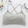 Cross  Beauty Backless Undershirt With Bra Pads Wrap Chest Anti-glare Busting Bottoming Underwear Girls