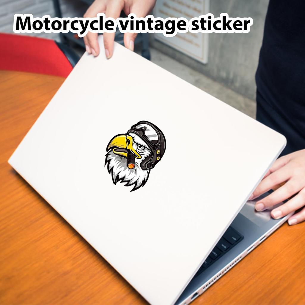 Ketunedi Motorcycle Stickers for Helmets, Vintage Waterproof Stickers - Vista Print Adult Sticker Pack
