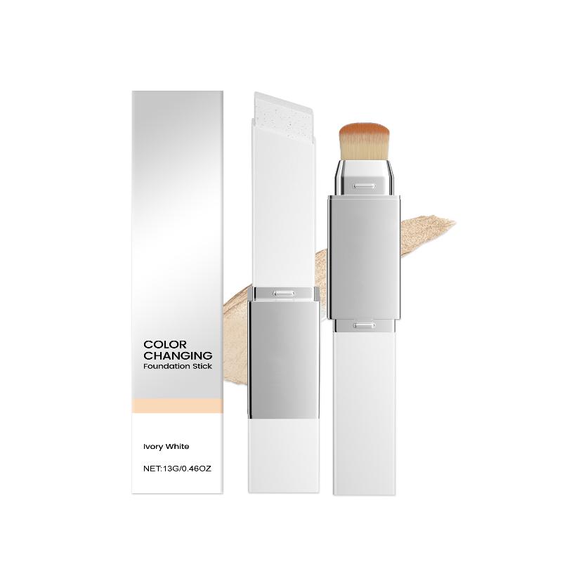 Ivory White Two-In-One Color-Changing Foundation Stick, Light And Thin Texture, Moisturizing, Matte, Clear And Natural Makeup Effect