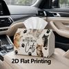1pc, 2D Flat Printing, Tissue Box Cats Living Together Is Better Pattern Printed Tissue Box, Suitable for Bathrooms, Living Rooms, Bedrooms, Dressing