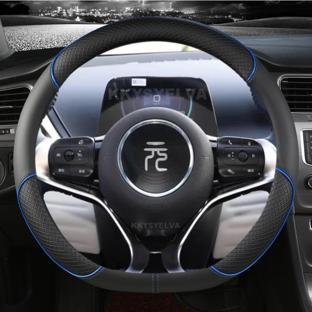 Für BYD Atto 3 Atto 3 EV Yuan Plus   Mikrofaserleder Sport D-Form Auto Lenkradabdeckung Autozubehör