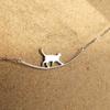 Damen Persönlichkeit Gehende Katze Anhänger Halskette Niedliches Tier Kätzchen Gebogen Einfach Schlüsselbein Kette Halsketten Party Schmuck