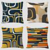 Geometric Linen Pillow Cover For Living Room Sofa Decor With Vintage Design
