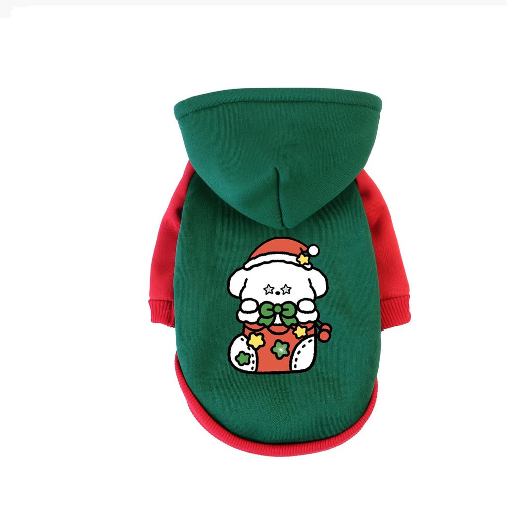 Pet Christmas Hooded Sweatshirt Cats & Dogs Fashion Winter Warm Clothes Suitable For Cats ,TeddyGolden Retriever Party supplier