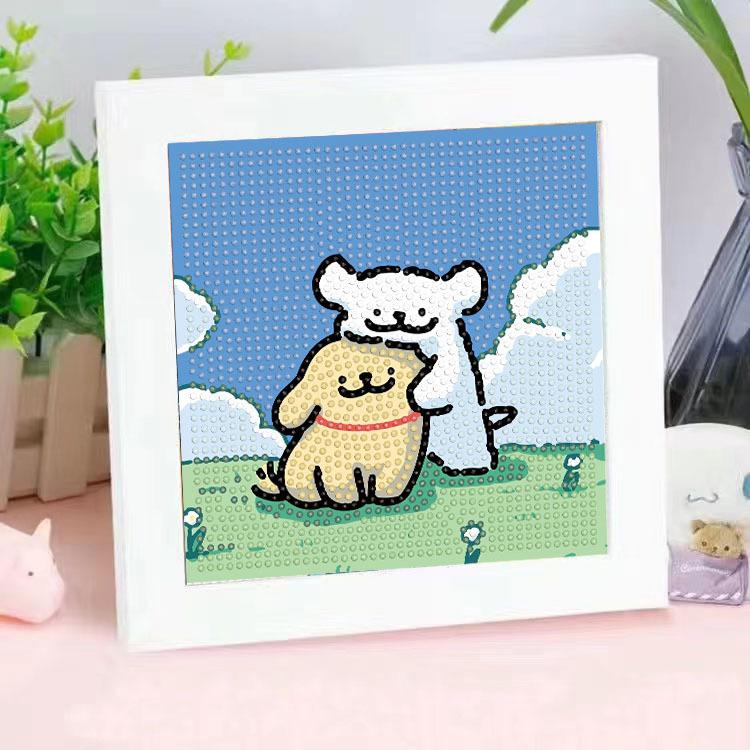 Diamond Painting Diy Children'S Handmade Sticker Lines Puppy Cartoon Decoration Sticker Painting