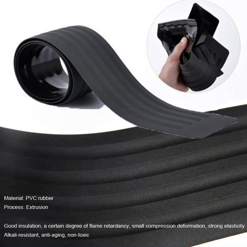 Anti-scratch Car Trunk Door Sill Plate Protector Universal Rear Bumper Guard Rubber Mouldings Pad Trim Cover Strip Car Styling