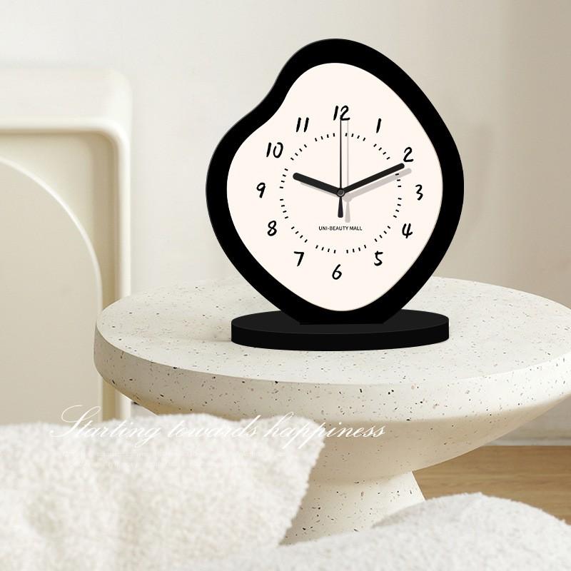 Modern Minimalist Wooden Table Clock With Silent Sweep Movement Decorative Desktop Timepiece Living Room Bedroom