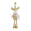 Christmas Gnome Plush Doll Retractable Legs Santa Claus Snowman Elk Ornament Adjustable Standing Figurine Decoration