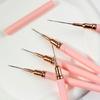 5Pcs Nail Art Brushes,Super Fine Thin Liner Nail Brush Set for Nail Gel Polish Painting Designs Gifts for Women Girls