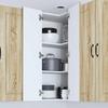 Wall Mounted Corner Cabinet PORTO Sonoma Oak 57 X 57 X 100 Cm