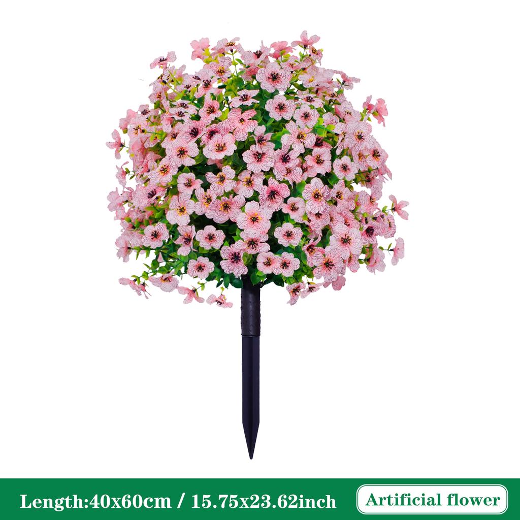 Fake Flowers Outdoor UV Resistant Faux Plants for Outside Yard Wedding Indoor Home Kitchen Farmhouse Decor Artificial Plants
