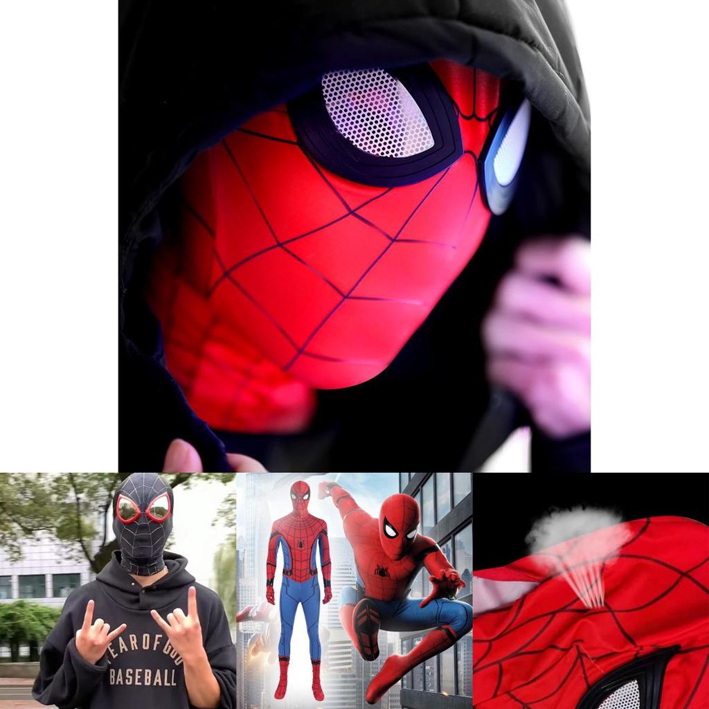 Černá maska na hlavu Spider-Man, série pro dospělé, Cosplay kostým, doplněk, lehká, pohodlná