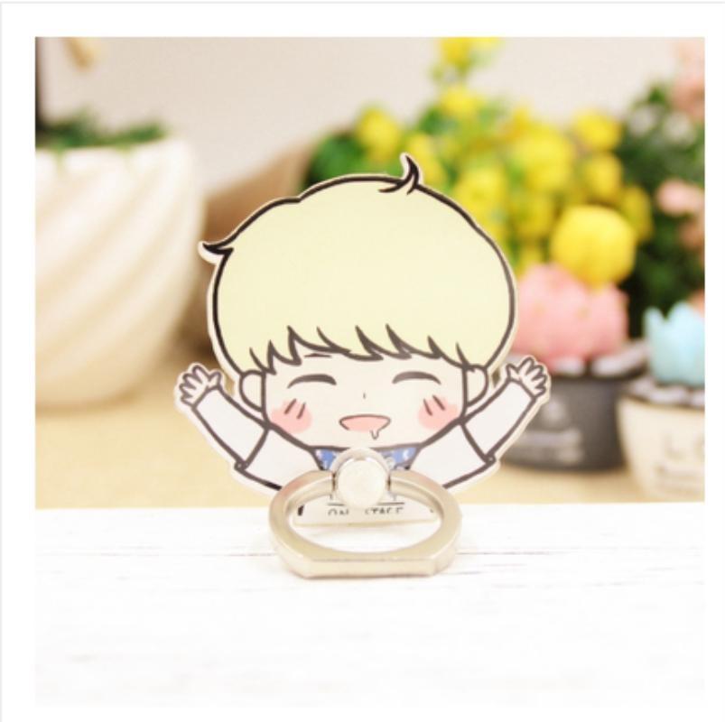 

Bts Mobile Cartoon Phone Stand Holder Jimin Suga Finger Ring Grip 360 Degrees Suga Hug