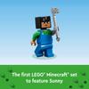 LEGO Minecraft Kirschblüten-Garten Videospiel-Spielzeug für Kinder, Bauset mit 2 Minecraft-Minifiguren, 1 Biene und 1 Schnüffler-Figur, Hands-On Minecraft