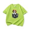 Kinder Katoenen T-shirt Schattige Zak Beagle Puppy Hond Grafisch Ronde Hals Korte Mouw T-shirt Casual Ademend Jongens Meisjes Zomer Top