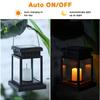Solar Lanterns, Flickering Flameless Candle LED Lights, Solar Lights Garden Outdoor Hanging Decoration for Table, Patio, Outdoor Party Decoration
