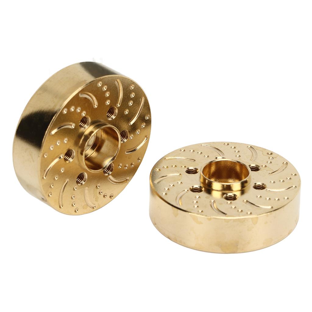 2Pcs Brass Wheel Weights 1.9 2.2in RC Crawler Car Hex Hub Adapter Model Upgrade Parts