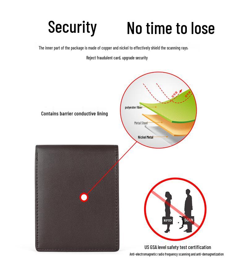 Men's Carbon Fiber Texture Bifold Wallet with Multi-Card Slots