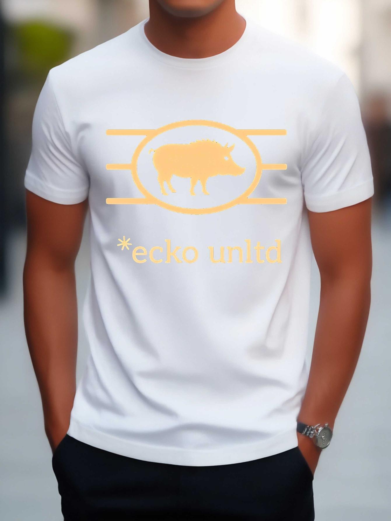 Ecko Unlimited Graphic T-shirt - Black with Golden Pig Design XXXXL