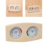 Pine Wood Sauna Thermometer Hygrometer Horizontal Durable Digital Sauna Room Accessories Indoor Humidity Temperature Measurement