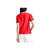 adidas Adicolor Series 3-Stripes Pinstripe Short Sleeve T-Shirt, Women Retro Fashion Daily Sports Casual Crimson Tops IX5504