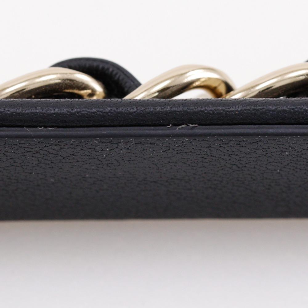 CHANEL Katyusha Other accessories COCO Mark Chain Black / Silver lambskin Women Used