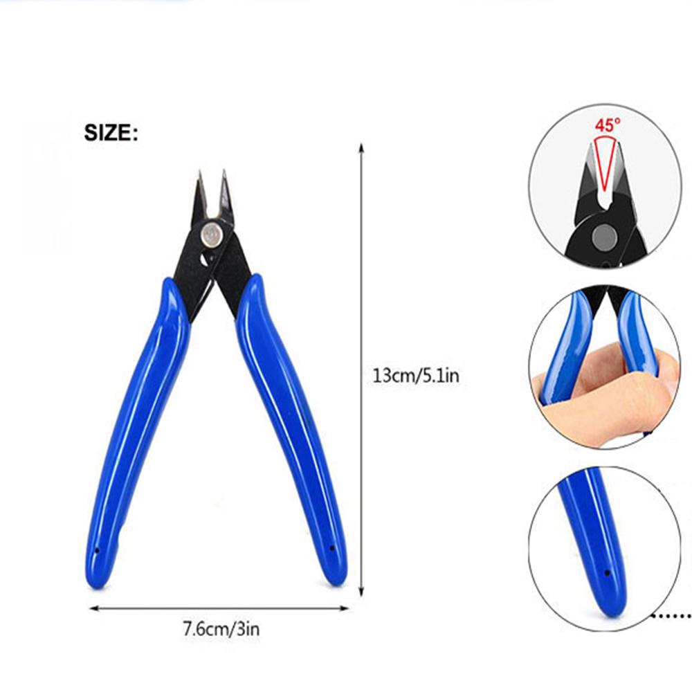 

Универсальные диагональные плоскогубцы Плоскогубцы из углеродистой стали Кусачки для электропроводов Ножницы для резки боковых поверхностей Плоскогубцы для резки заподлицо Ручной инструмент синий