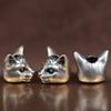 Three Eyed Egyptian Cat Brass Knife Beads EDC DIY Paracord Woven Bracelets Lanyard Pendants Accessories Outdoor Tool Hangings