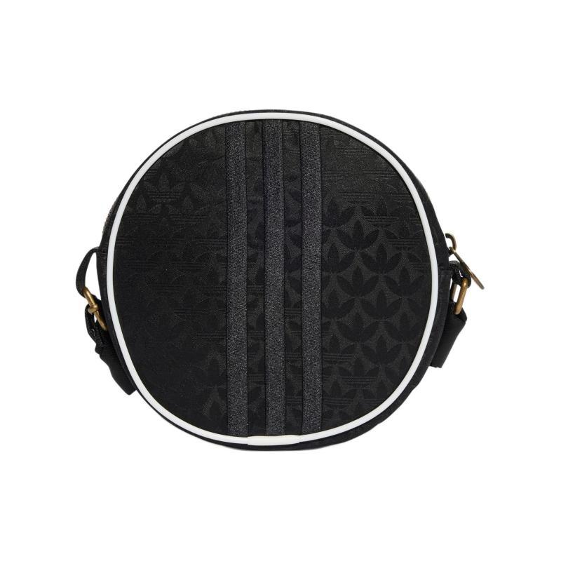 Adidas Recycled Polyester Sports One Shoulder Small Round Bag Unisex Black & White Adidas IT7388