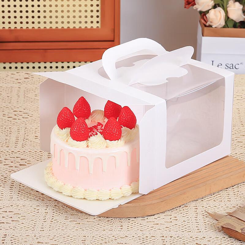 6-inch Portable Windowed Mousse Cake Boxes - 10 Pack