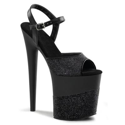 Größe 34-46 Schwarze Sandalen 20cm Ultra High Heel Sandalen Sexy Stripper Schuhe Damen Gladiator Plateau Sandalen Partyschuhe