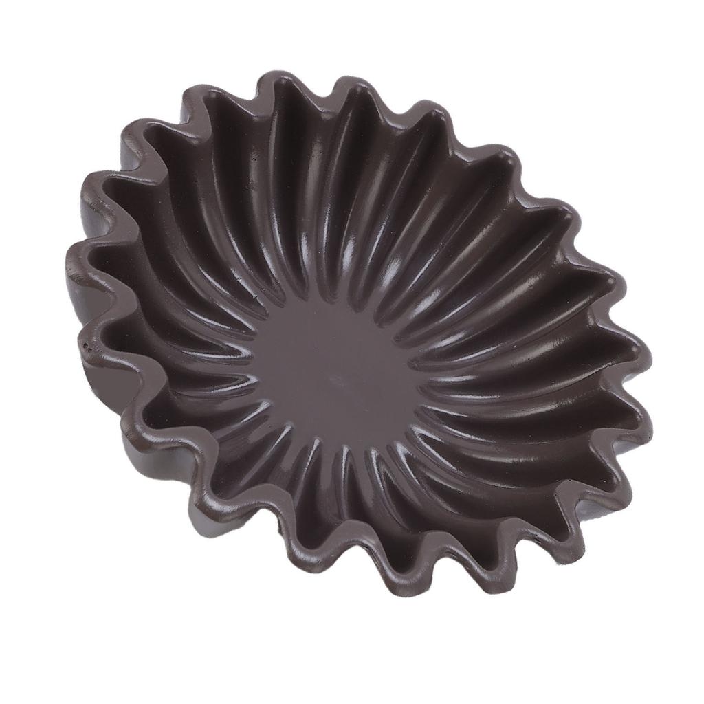 14.5CM Grooved Ruffle Bowl Handcrafted Bowl Decoration for Coffee Table Bookshelf Living Room Desk