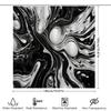 Black White Modern Shower Curtain Plastic Waterproof Bathtub Decoration Home Bathroom Decor