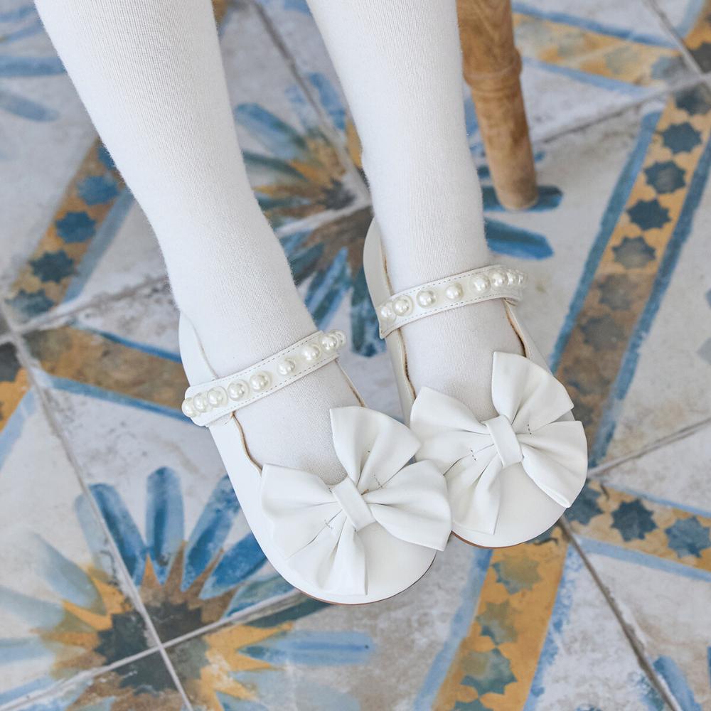 [Babyzzam] Girl's Milky Pearl Flats [BB463-10001]
