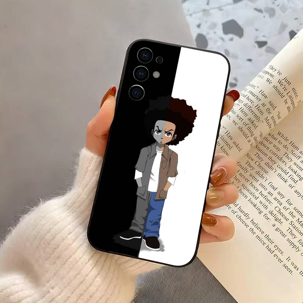 Cartoon Boys The B-Boondocks-es Phone Case For Samsung S25,S24,S21,S22,S23,S30,Ultra,S20,Plus,Fe,Soft Silicone Black Cover