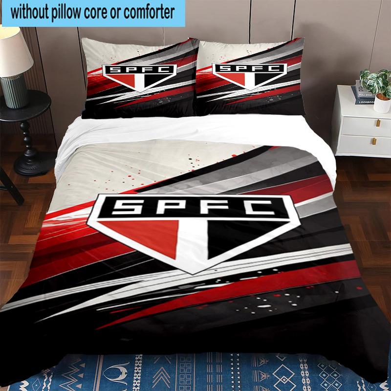 3pcs Spfc Team Crest Design Printed Bedding Set Duvet Cover Closure Includes 1 Duvet Cover & 2 Pillowcases Bedding Sets Home Decor Gifts