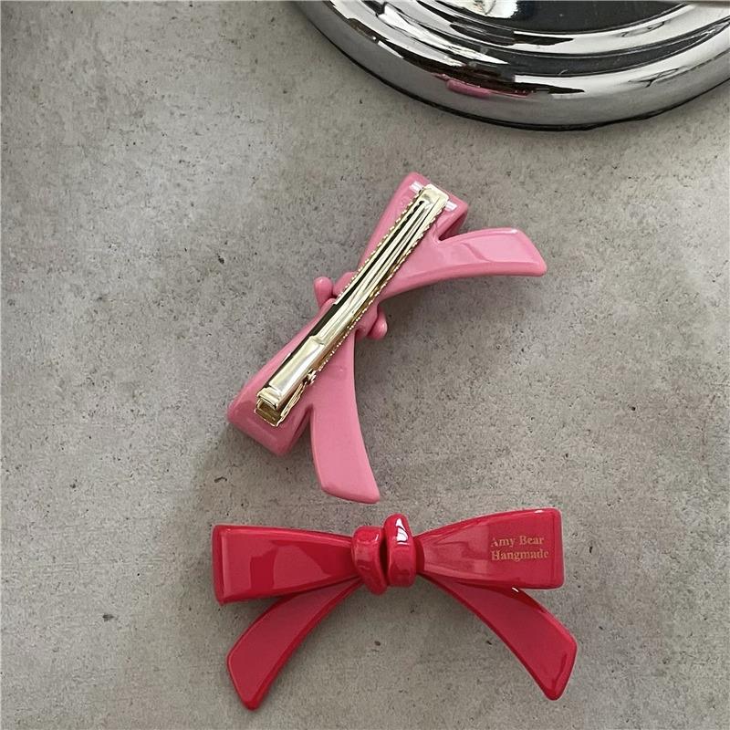 Cute Candy Color Bow Hair Clip - Sweet Style Bangs Accessory