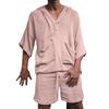 New Two-piece Men's Cotton Linen Loose Leisure Suit Holiday Men's Sportswear
