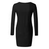 (Projector)Women Pregnant Maternity  Long Sleeve Solid High Elastic Soft Mini Dress
