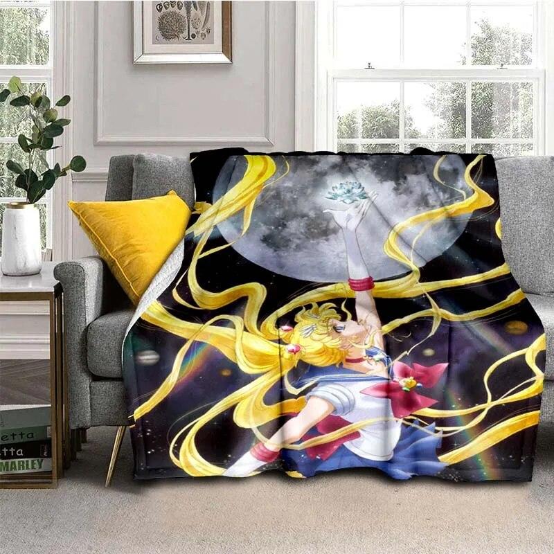 Moon Girl blanket for beds,Flannel thin blanket for summer, Anti-Pilling cooling blanket,Portable picnic blanket