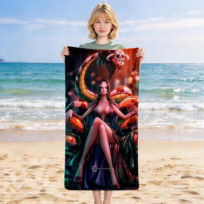 Dragon Throne Stylish Digital Printing Beach Towel Quick‑Drying Absorbent Blanket for Beach Pool Gym Travel C337