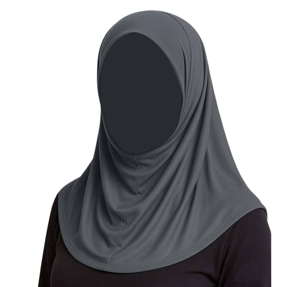 

Stretch Elegant Headband Hat Solid Color Simple Ramadan Hijab Head Cover Shawl Cap Islamic Headscarf Hair Accessories серый