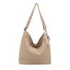 Trendy Korean Style Single Shoulder Tote Bag For Summer With Spacious Design And Soft Canvas Material