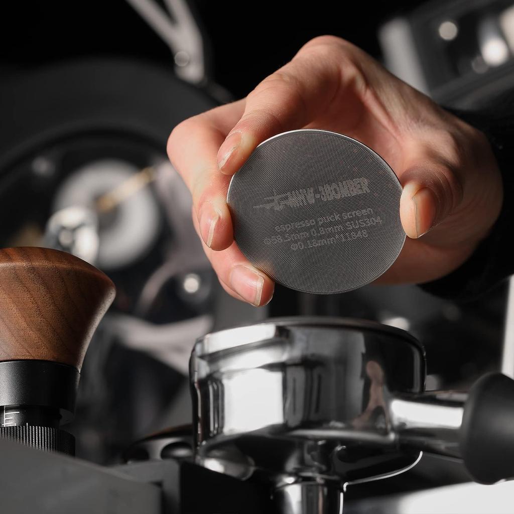 MHW-3BOMBER 51mm Espresso Filter, 0.8mm Thick, Reusable Portafilter Basket with Double-Screen 304 Stainless Steel Espresso Pack Screen, FG5580S-OS