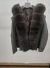 Loose natural real big fox fur collar down jacket women's winter new fashion loose thickened warm jacket