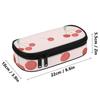 Pencil Case 300D Polyester Large Storage Space Smooth Zipper with Mesh Pocket Removable Divider and Pen Slots for Daily School Use