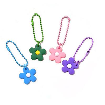 Keychain Small Colored Flowers Key Ring Pendant Pinkycolor Bag Pendant For Women Ins Korean Style Chain Cartoon Key Chains