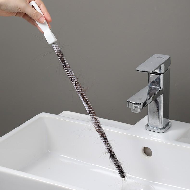 Sink Kitchen Drain Brush For Hair Clogs Debris Cleaning With Ergonomic Design